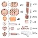 288 Piece Rose Gold Happy Birthday Party Supplies for 30 Guests | Disposable Paper Plates Cups Cupcake Liners and Napkins Set | Foil Balloons for Backdrops | Party Dinnerware Set with Tablecloth