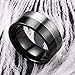 King Will Basic Men 10mm Tungsten Carbide Ring Black Silver Wedding Band Brushed Comfort Fit