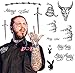 EBaokuup Halloween Face Tattoo Set,Oxhead Face Temporary Tattoos,Cow Skull Face Tattoos Stickers for Halloween Costume Accessories