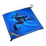 Frogger Golf Amphibian Wet/Dry Golf Towel, Blue/Black