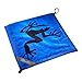 Frogger Amphibian 2-in-1 Golf Towel with Wet and Dry Technology, Blue/Black, Premium Golf Bag Accessory for Men and Women with Carabiner Clip, Ultra Absorbent