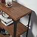HOMISSUE 4-Shelf Vintage Style Bookshelf, Industrial Open Metal bookcases Furniture, Etagere Bookcase for Living Room & Office, Brown, 48.2-Inch Height