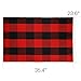 YHOUSE Buffalo Plaid Rug Cotton Front Door Mat Outdoor Doormat Washable Checkered Rugs Indoor/Outdoor Welcome Mat for Layered Mat Porch/Kitchen/Farmhouse/Entry(23.6“X35.4“, Red and Black Plaid)