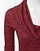 Doublju Marled Cowl Neck A-Line Tunic Sweater Dress Top for Women with Plus Size RED Medium