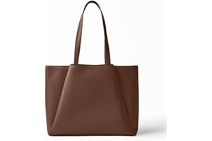 APRYL Work Tote Bags for Women 15.6 Inch - Laptop Tote Bag with Zip Compartments - Large PU Leather Office Purse Computer Briefcase