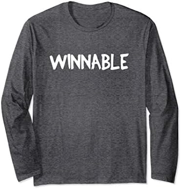 Unisex "Winnable" Tyler1 Meme Long Sleeve T-Shirt 2XL Dark Heather