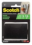 Scotch Brand Touch Fasteners, 6, Black, Holds up to 3 lbs/1 lb per 1"