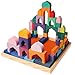 Grimm's Large 1001 Nights Oriental Building Set - Handmade Wooden Blocks in 17-inch Storage Tray (4x4 Size)