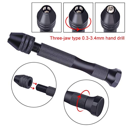 30 Pcs Pin Drill Set,Uspacific Universal Multiple Size Pin Vice with a