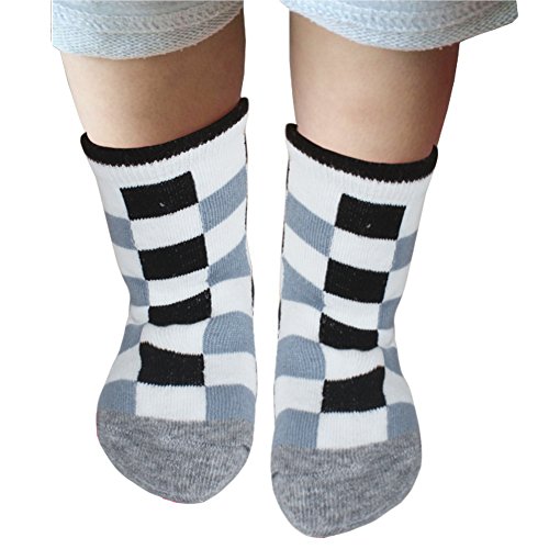 CIEHER 12 Pairs Baby Socks Non-Skid Ankle Cotton Socks with Grip for 9-36 Months Baby Infants, 12 Colors