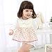 GZMM 3-Pack Baby Girl's Bibs Dress Infant Toddler waterproof Burp Cloths With Adjustable Snaps