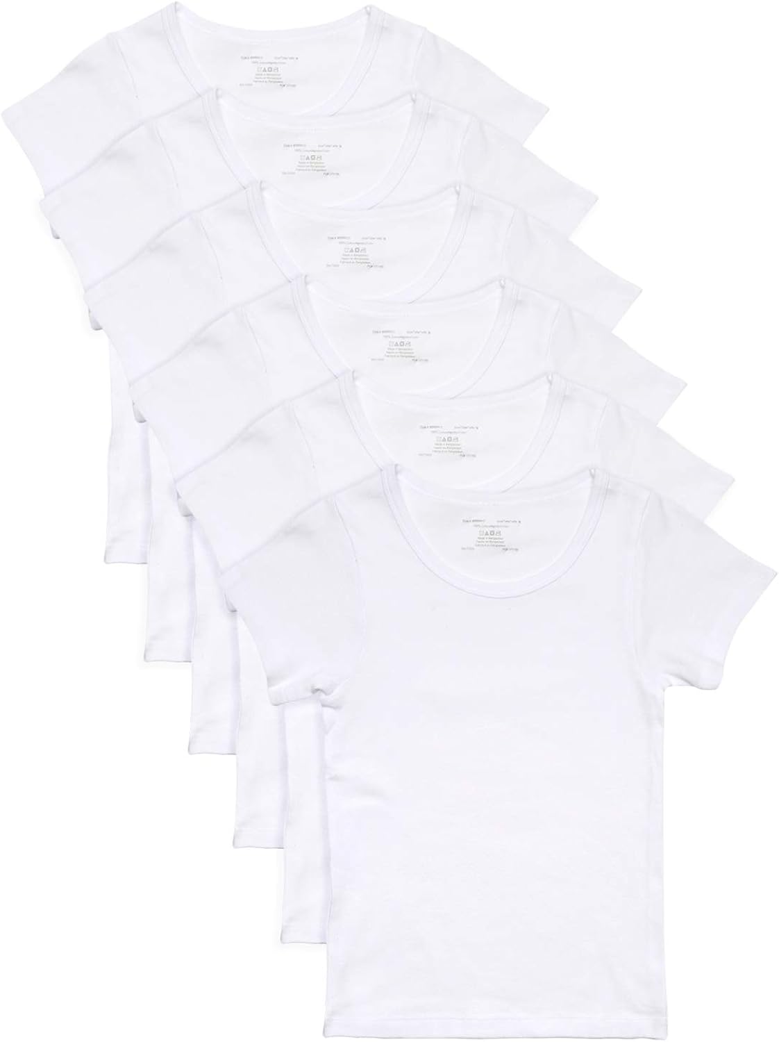 Rene Rofe Girl Crewneck Undershirt (6 Pack): Clothing