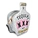 USTYLE Sparkling Bag for Women, Tequila Bottle Shaped Clutch Purse Elegant Handbag (silver)