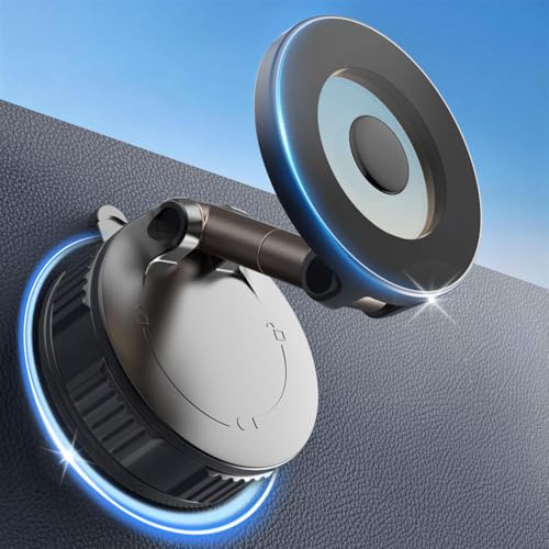 Vooii Phone Holders for Your Car for Magsafe (130+LB Strongest Ever Suction) 360° Adjustable Vacuum Car Phone Mount Magnetic, Car Phone Holder for iPhone 17 Pro Max for Automotive Multi Gauges