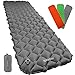 Bigfoot Outdoor Ultra-Compact Airlite Backpacking Air Mattress w/ Cell Technology - Super Comfortable - Perfect for Lightweight Backpacking - Free Repair Kit Included (Grey)