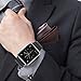 Apple Watch Band 42mm, Youkex Genuine Leather Strap with Silver Stainless Steel Buckle for iWatch Series 3, Series 2, Series 1 Sport and Edition Women Men (Black, 42mm)