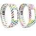 SKYLET Replacement Bands for Garmin Vivofit 2 (No Tracker)(Wave & Elipse Rainbow, Small)