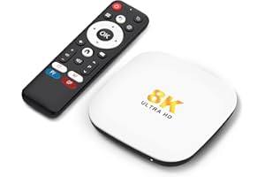 Android 14 TV Box 2025 LEFFOT M2 Plus 4K Ultra HD TV Streaming Device, 4GB RAM + 128GB ROM, Smart TV Box with Voice Remote, D