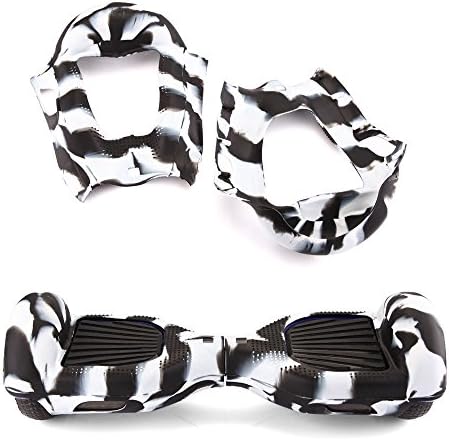 Scooters Equipment Silicone Case Cover For 6.5" 2 Wheels Smart Self Balancing Scooter Hoverboard scooter wheels 6.5" models scooter wheels Black+White