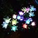 [4 Pack] Solar Garden Lights with 16 Lily Flowers | Color Changing LED Solar Stake Lights for Garden, Patio, Path, Backyard