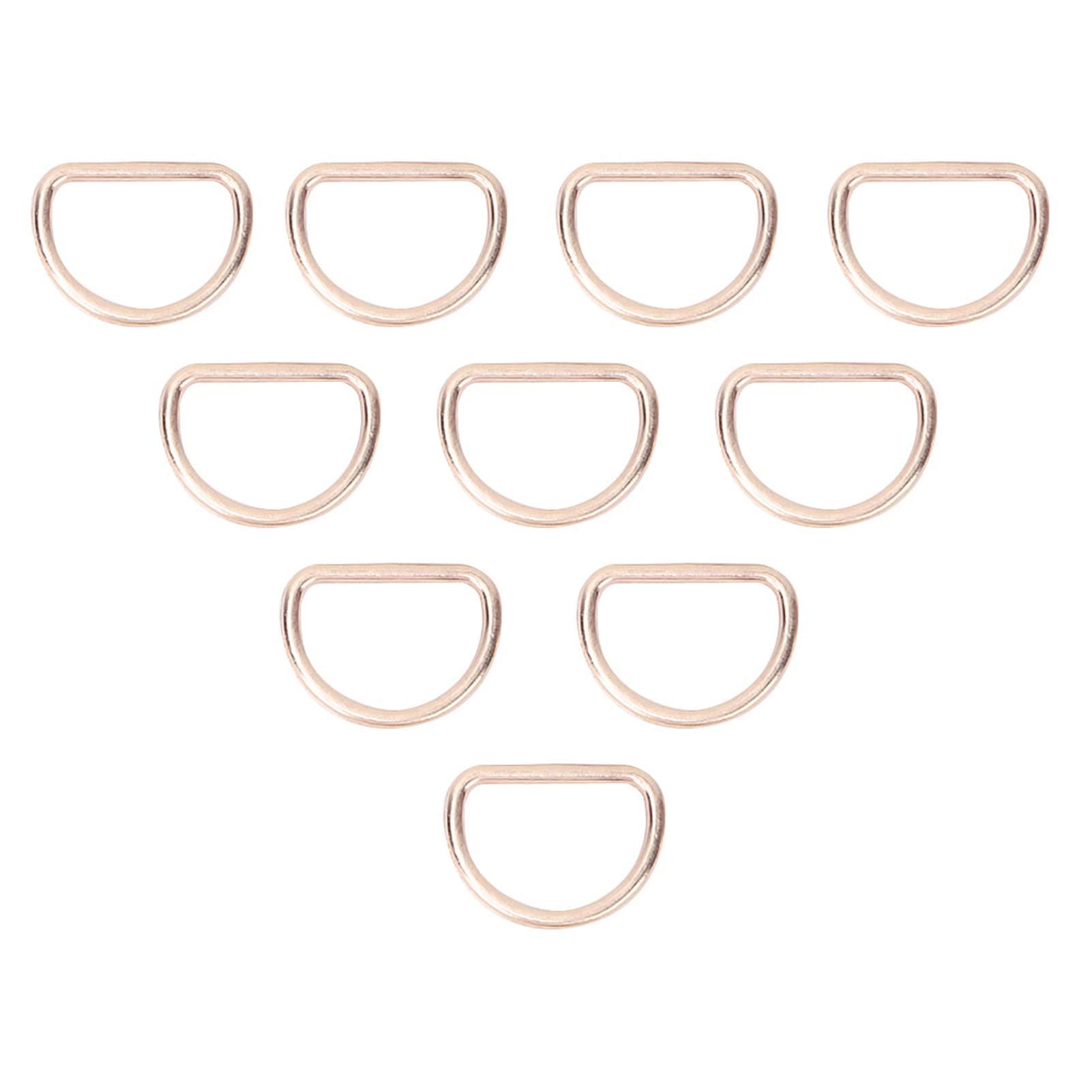 D Rings, 15mm Metal D Rings for Handbags, Purse Straps, Belts, Dog Collars, DIY Craft Projects - Gold 10 Pack