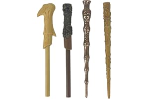 Harry Potter Wizarding World Wand Pens Set of 4 - Voldemort, Hermione, Dumbledore Wands