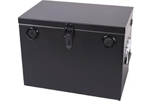 Peastorm Lockable Car/RV/Marine Battery Box, Adjustable Steel Battery Relocation Kit for Trailer, Boat, Trolling Motor, Kayak (Group 24-31 Black)