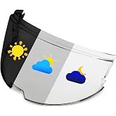 Kairvexora FF906 Visor for LS2 FF906 Advant, Polycarbonate-Photochromic Clear/Deep Black