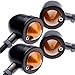 4x Custom Black Anodized Billet Aluminum Bullet Shape Panhead Turn Signal Light Mounting For Aprilia BMW Ducati Harley Honda Kawasaki Suzuki Yamaha