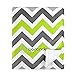 berlando Signature Edition Chevron Baby Blanket, 100% Polyester, Green and Gray