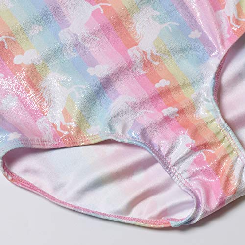 Toddler Gymnastics Leotards Colorful Rainbow Unicorn Outfits Activewear - Thumbnail 6
