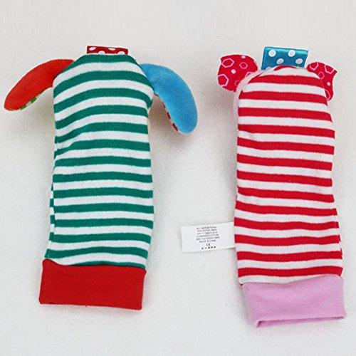 image for GoaPly Baby Rattle,Baby Wrist Rattles and Foot Finder Set Sock Toys[4 