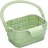 MSOSRIR Foldable Hanging Sink Drain Basket, Kitchen Strainer Basket | Foldable hanging kitchen sink drain basket for rinsing produce, draining water, and catching small food scraps