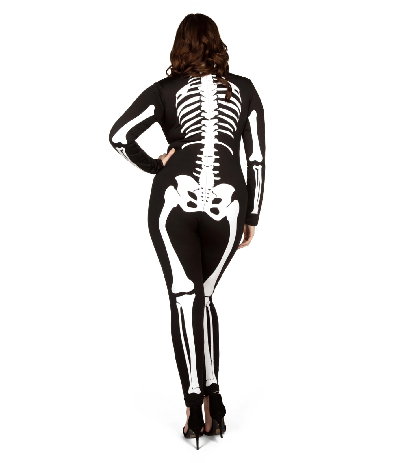 Tipsy Elves Form Fitting & Flattering Skeleton Bodysuit for Halloween - Women's Skeleton Costume
