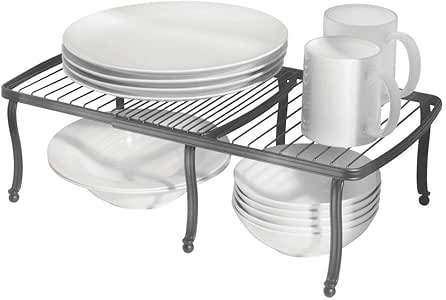 mDesign Repisa ajustable para interiores de armarios de cocina