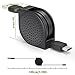 Retractable USB C Cable, Type C Cable, TITACUTE Type C Charging Cable No Tangle USB Cable Quick Charging Cords Charge & Sync Data Cable for Samsung s8 Plus Macbook 12