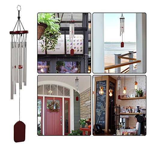 Wind Chime, Windchime Amazing Grace Wind Chimes Bells 6 Metal Tubes Outdoor for Garden, Yard,Patio and Home Decor