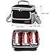 DEFWAY Insulated Lunch Bag for Men - Leakproof Lunch Cooler Bag for Adult Meal, Durable Waterproof Meal Prep Lunch Bag with Shoulder Strap (Black）