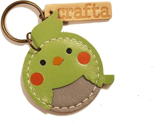 Amazon Crafta 小銭が入るキーホルダー コインオカメインコ 黄緑 グレー キーホルダー 通販