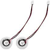 FINBe 2 Pack 16 mm Ultrasonic Sprayer Ceramic Disks for Humidifier | 2.4 MHz Stable Frequency, 20 mm Sealing Ring, 8 cm Wire Leads, Titanium Coated Surface, Diffuser Replacement Parts