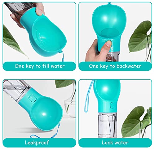 NUOLIDE Dog Water Bottles for Walking, 4 in 1 Portable Pet Water Bottle Dispenser Leakproof Dog Travel Water Bottle with… - Image 5