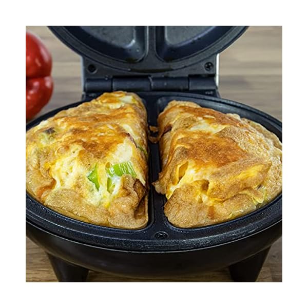 Dual Omelette Maker Electric - Easy Clean Non-Stick Cooking Plate - Makes Healthy Omelettes, Scrambled & Fried Eggs…