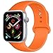 BOTOMALL Compatible with Iwatch Band 38mm 40mm 42mm 44mm Classic Silicone Sport Replacement Strap Bracelet for Iwatch All Models Series 5 Series 4 Series 3 2 1 (Orange,42/44mm S/M)