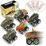 Dinosaur Cars,6 Pack Pull Back Dinosaur Vehicle Set, Mini Pull Back Animal Car Toy for Toddlers Boys Girls,Animal Vehicles for Kids Party Favors