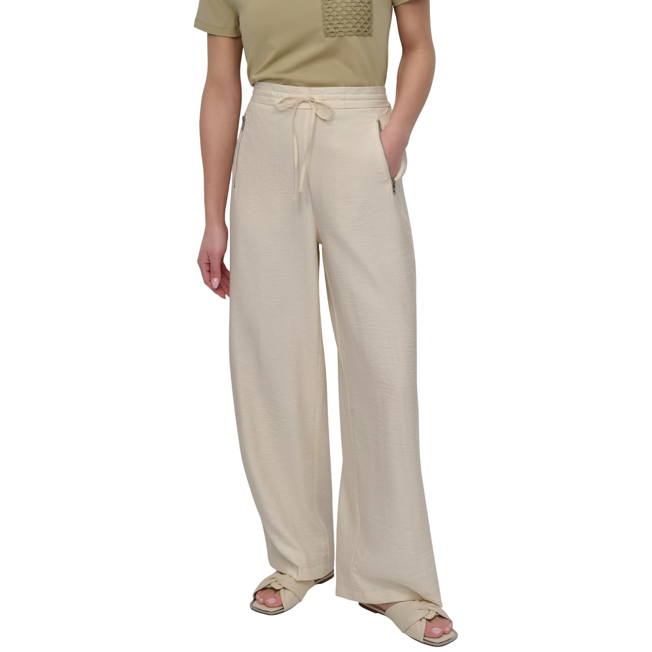 DKNY Women’s Sportswear Pant, Coconut, X-Small