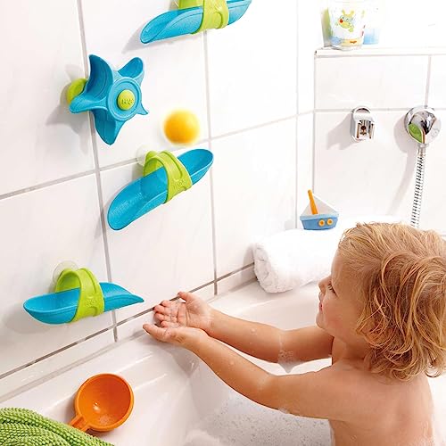 HABA Bathtub Ball Track 6 Piece Play Set Fosters Experimentation