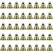 40 Pieces Christmas Bronze Jingle Bells Craft Small Bells Vintage Jingle Bells Brass Silver Color Bells Christmas Bells for Dog Potty Training, Making Wind Chimes, Festive Decor 1.5 inch