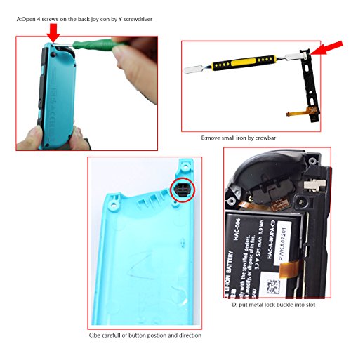 image for Joy-Con Metal Lock Buckles Repair Tool Kit for Nintendo Switch NS Joy 