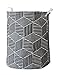 HIYAGON Large Laundry Hamper,Waterproof Laundry Baskets,Collapsible Canvas Basket for Kids Room,Toy Organizer,Home Decor,Nursery Hamper (Black Rhombus)
