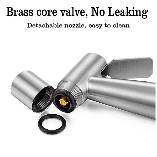 Joyway Hand Bidet for Toilet Attachment-Stainless Steel Handheld Bidet Sprayer Kit for Bathroom Self Cleaning with Extra Long Handle
